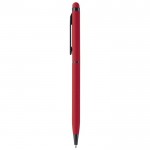 Stylo en aluminium de couleurs avec finition douce au toucher couleur rouge troisième vue