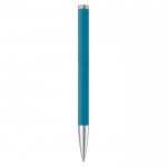 Stylo rotatif en aluminium avec clip et pointe métallique couleur bleu quatrière vue