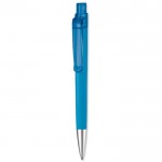 Stylo avec corps triangulaire avec finition douce au toucher couleur bleu ciel