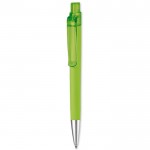 Stylo avec corps triangulaire avec finition douce au toucher couleur vert lime