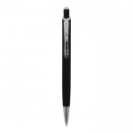 Stylo en aluminium avec finition soft-touch de différentes couleurs couleur noir deuxième vue