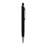 Stylo en aluminium avec finition soft-touch de différentes couleurs couleur noir cinquième vue