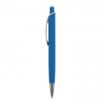 Stylo en aluminium avec finition soft-touch de différentes couleurs couleur bleu ciel troisième vue