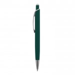 Stylo en aluminium avec finition soft-touch de différentes couleurs couleur vert foncé troisième vue