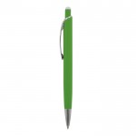 Stylo en aluminium avec finition soft-touch de différentes couleurs couleur vert lime troisième vue