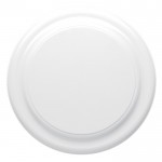 Frisbee en plastique avec design unicolore pour personnalisation couleur blanc deuxième vue