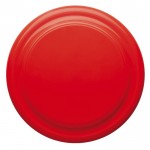 Frisbee en plastique avec design unicolore pour personnalisation couleur rouge deuxième vue