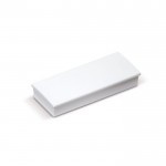 Aimant rectangulaire classique en plastique pour personnalisation couleur blanc