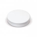 Grand aimant rond classique en plastique pour personnalisation couleur blanc