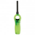 Briquet électronique rechargeable avec base de différentes couleurs couleur vert lime transparent