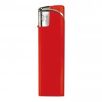 Briquet électronique rechargeable une couleur avec pointe argentée couleur rouge