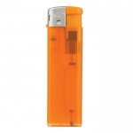 Briquet électronique rechargeable en couleurs transparentes couleur orange transparent