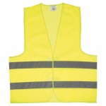 Gilet de sécurité jaune avec 2 bandes réfléchissantes pour adulte couleur jaune