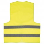 Gilet de sécurité jaune avec 2 bandes réfléchissantes pour adulte couleur jaune troisième vue