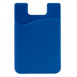 Porte-cartes en silicone en plusieurs couleurs à coller au téléphone couleur bleu