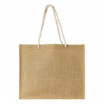 Sac en jute avec anses en corde de coton avec capacité de 8 kg couleur naturel deuxième vue