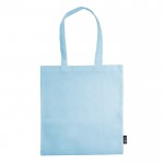 Sac en non-tissé en plusieurs couleurs avec anses longues 75 g/m² couleur bleu ciel deuxième vue