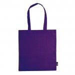 Sac en non-tissé en plusieurs couleurs avec anses longues 75 g/m² couleur mauve deuxième vue