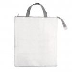 Sac isotherme avec intérieur en aluminium et fermeture zippée couleur blanc deuxième vue