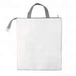 Sac isotherme avec intérieur en aluminium et fermeture zippée couleur blanc troisième vue