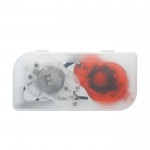 Boîte transparente avec kit de 2 lumières blanche et rouge pour vélo couleur transparent deuxième vue