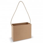 Sac en carton horizontal avec anse longue en jute fabrication UE couleur marron