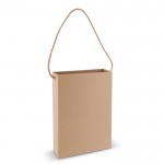 Sac en carton vertical avec anse longue en jute fabrication UE couleur marron