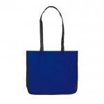 Sac en non-tissé laminé coloré avec côtés blancs couleur bleu deuxième vue