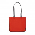 Sac en non-tissé laminé coloré avec côtés blancs couleur rouge deuxième vue