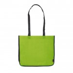 Sac en non-tissé laminé coloré avec côtés blancs couleur vert deuxième vue