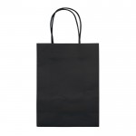 Petit sac en papier kraft coloré pour cadeau 120 g/m2 couleur noir troisième vue