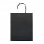 Sac moyen en papier kraft coloré pour cadeau 120 g/m2 couleur noir deuxième vue