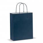 Sac moyen en papier kraft coloré pour cadeau 120 g/m2 couleur bleu foncé