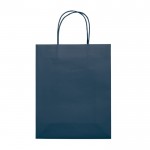 Sac moyen en papier kraft coloré pour cadeau 120 g/m2 couleur bleu foncé deuxième vue