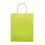 Sac moyen en papier kraft coloré pour cadeau 120 g/m2 couleur vert lime deuxième vue