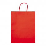 Grand sac en papier kraft coloré pour cadeau 120 g/m2 couleur rouge deuxième vue