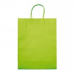 Grand sac en papier kraft coloré pour cadeau 120 g/m2 couleur vert lime deuxième vue