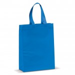 Grand sac non-tissé laminé mat avec poignées assorties 105 g/m2 couleur bleu