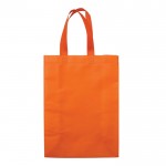 Grand sac non-tissé laminé mat avec poignées assorties 105 g/m2 couleur orange deuxième vue