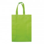 Grand sac non-tissé laminé mat avec poignées assorties 105 g/m2 couleur vert lime deuxième vue