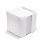 Cube de 800 feuilles pour notes dans une boîte en plastique 10x10x10cm couleur blanc