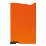 Porte-cartes en ABS de différentes couleurs avec bouton et RFID couleur orange deuxième vue