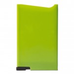 Porte-cartes en ABS de différentes couleurs avec bouton et RFID couleur vert lime deuxième vue