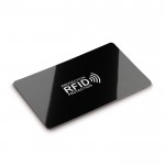 Carte de blocage RFID adapté à un porte-cartes couleur blanc/noir deuxième vue