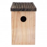 Maison de jardin pour oiseaux avec ouverture de 30 mm et fentes couleur bois deuxième vue