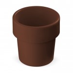 Pot avec graines de basilic à double usage comme tasse à café couleur marron