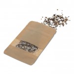 Sachet de graines de fleurs séchées dans un sac en papier kraft couleur marron