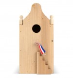 Maison en bois spéciale pour oiseaux en bois FSC couleur bois deuxième vue