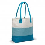 Sac en jute avec design coloré en dégradé 340 g/m2 couleur bleu