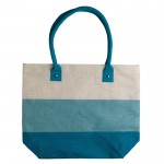 Sac en jute avec design coloré en dégradé 340 g/m2 couleur bleu deuxième vue